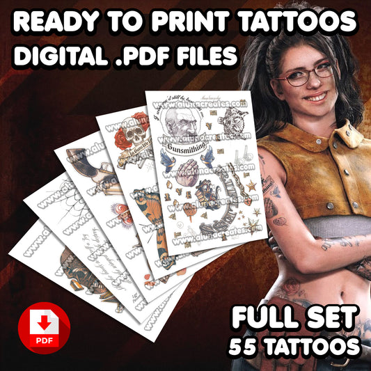 Nico Goldstein - Devil May Cry 5 | READY TO PRINT .PDF TATTOOS | FULL SET - AlunaCreates
