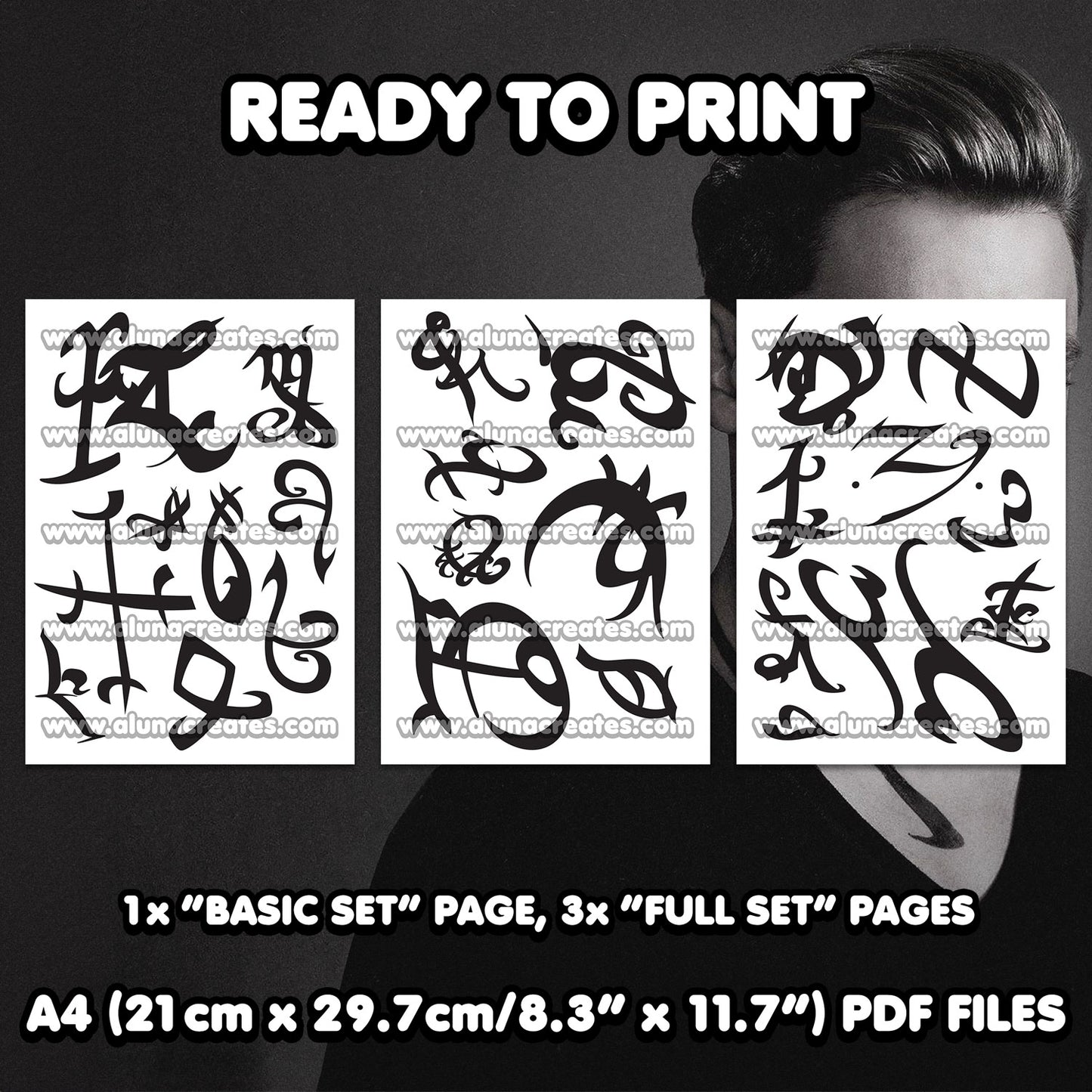 Jace Wayland - Shadowhunters | READY TO PRINT .PDF TATTOOS | FULL SET - AlunaCreates