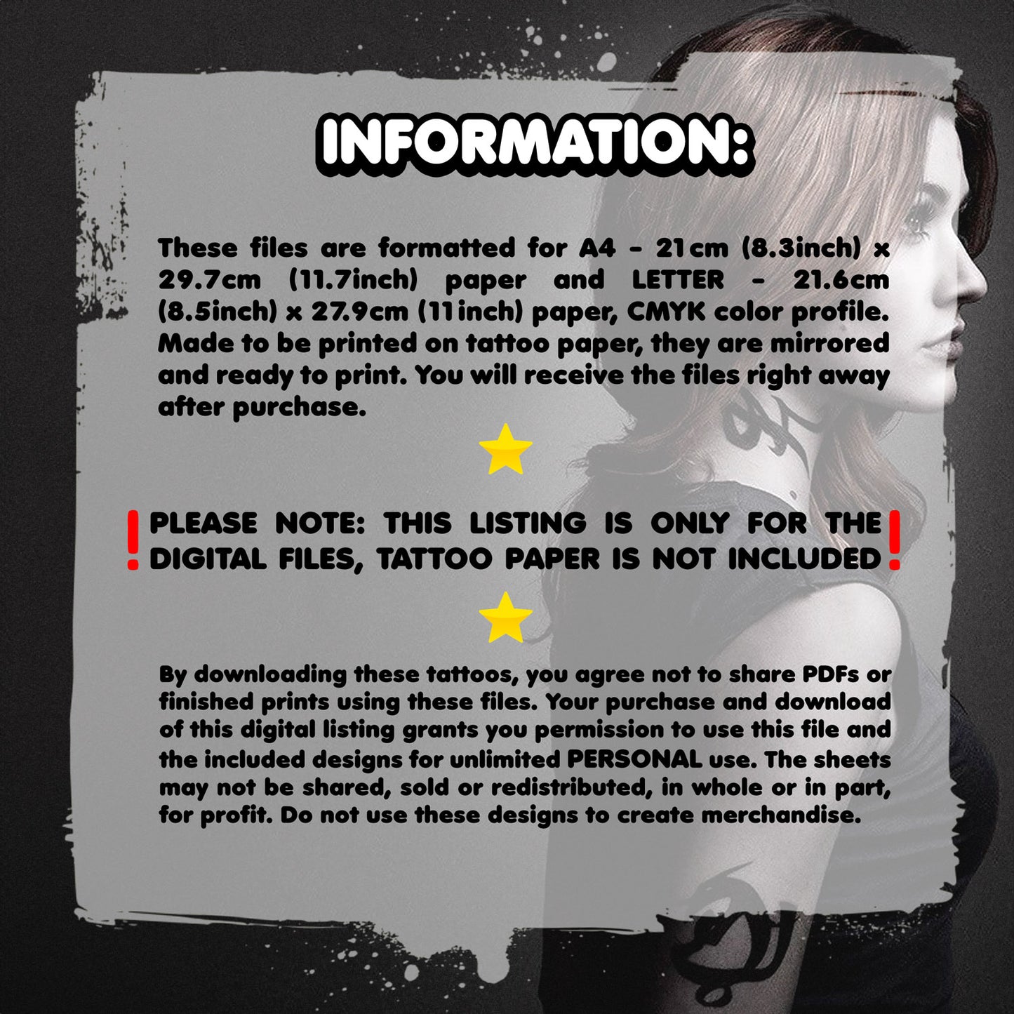 Clary Fray - Shadowhunters | READY TO PRINT .PDF TATTOOS | FULL SET - AlunaCreates