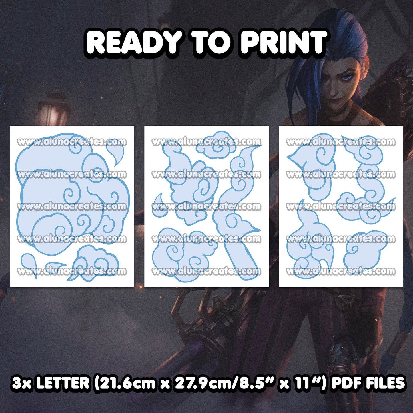 Jinx - Arcane | READY TO PRINT .PDF TATTOOS | FULL SET - AlunaCreates