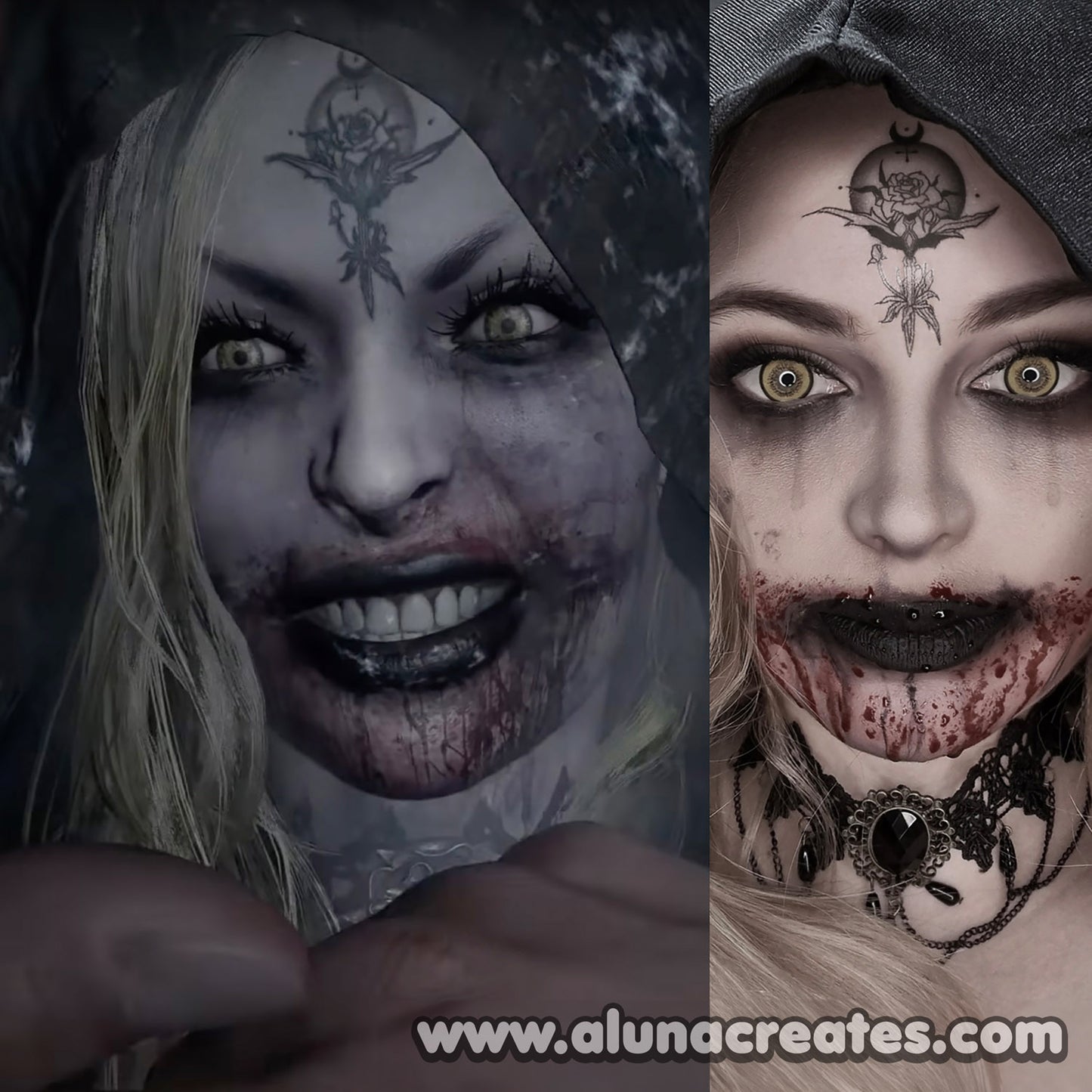 Bela, Daniela, Cassandra Dimitrescu – Resident Evil VIII | Temporäre Tattoos | 2er- oder 4er-Set – AlunaCreates