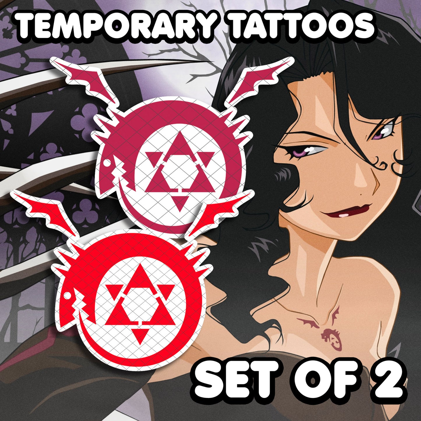 Homonculus | Tatouages temporaires | LOT DE 2 - AlunaCreates