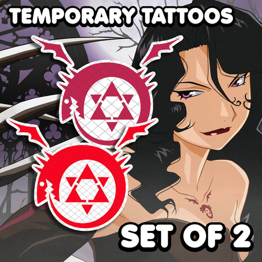 Homunculus - Fullmetal Alchemist | Temporary Tattoos | SET OF 2 - AlunaCreates