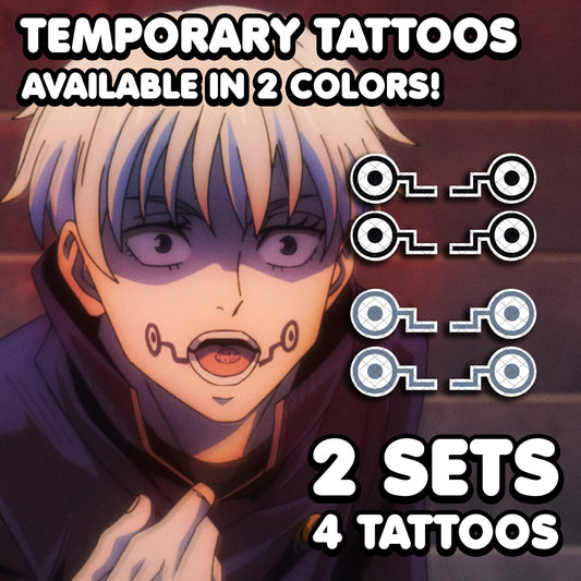 Toge Inumaki - Jujutsu Kaisen | Temporary Tattoos | 2 SETS - AlunaCreates