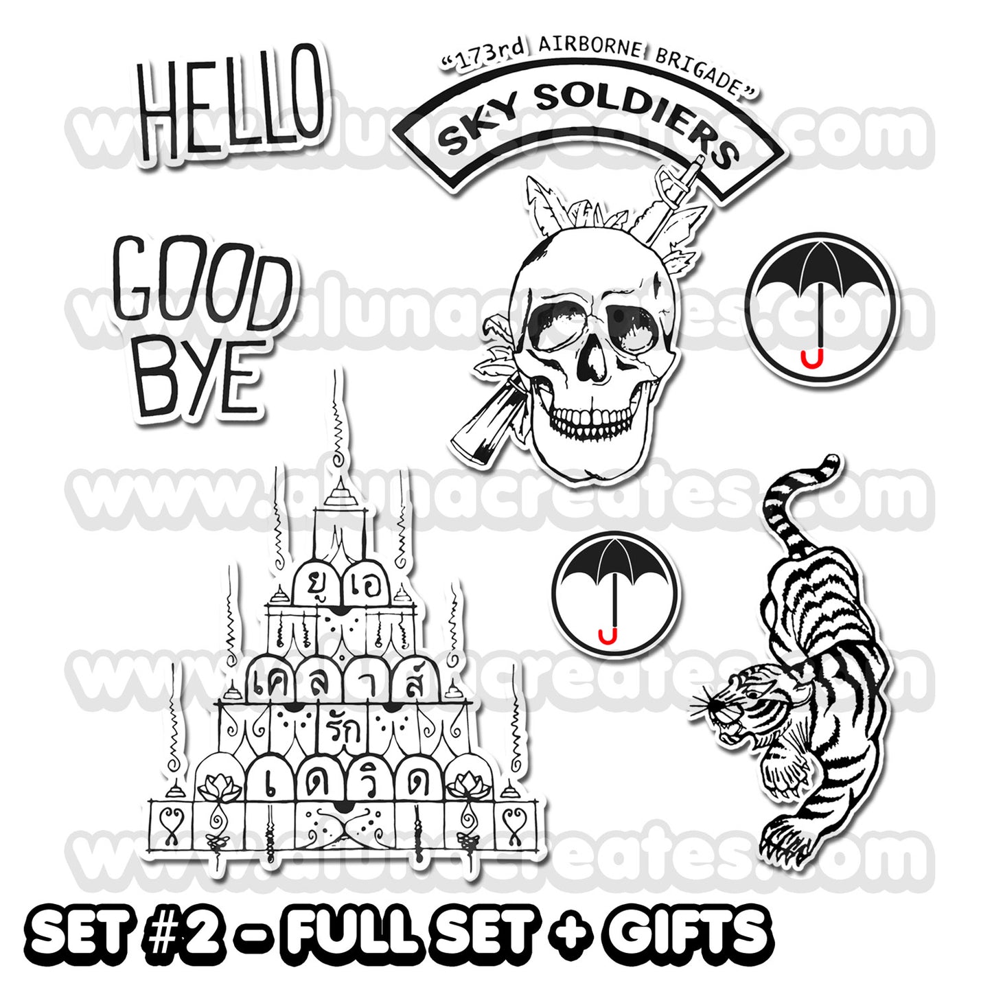 Klaus Hargreeves - The Umbrella Academy | Temporary Tattoos | FULL SET - AlunaCreates
