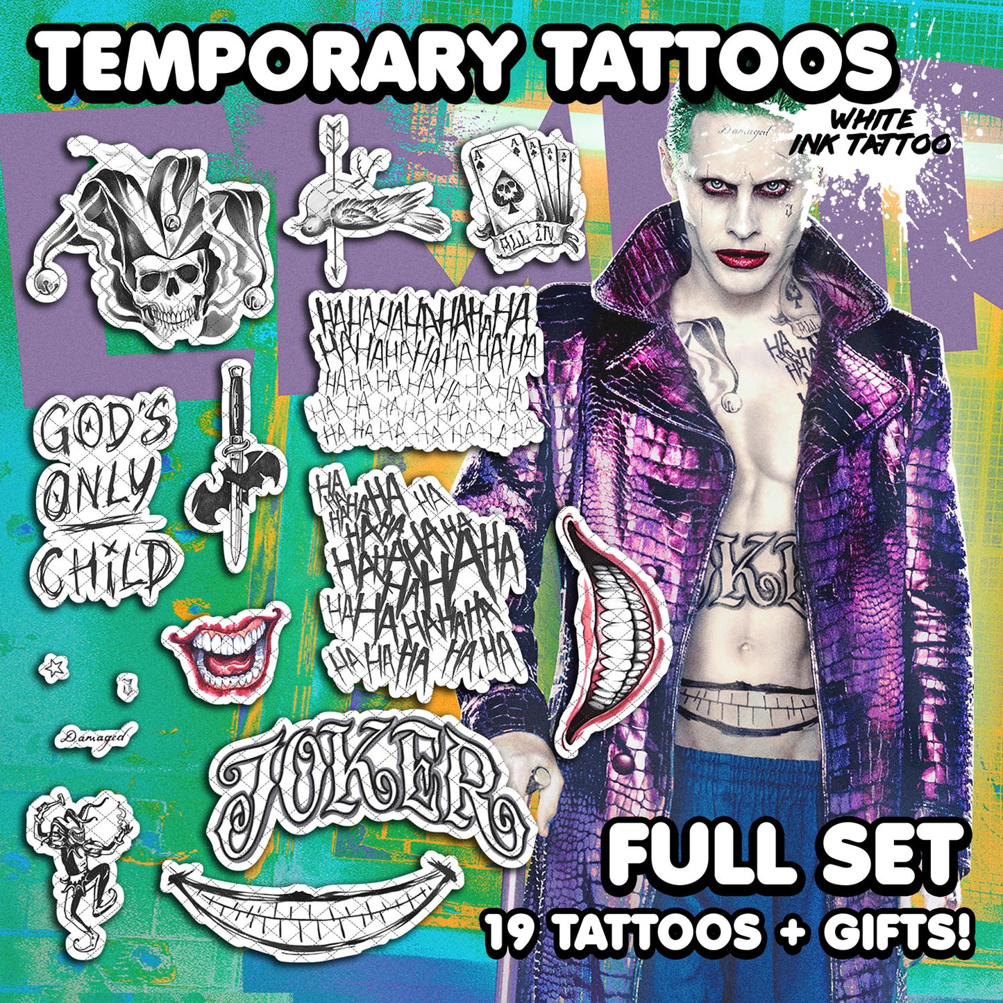 el bromista | Tatuajes Temporales | SET COMPLETO - AlunaCreates