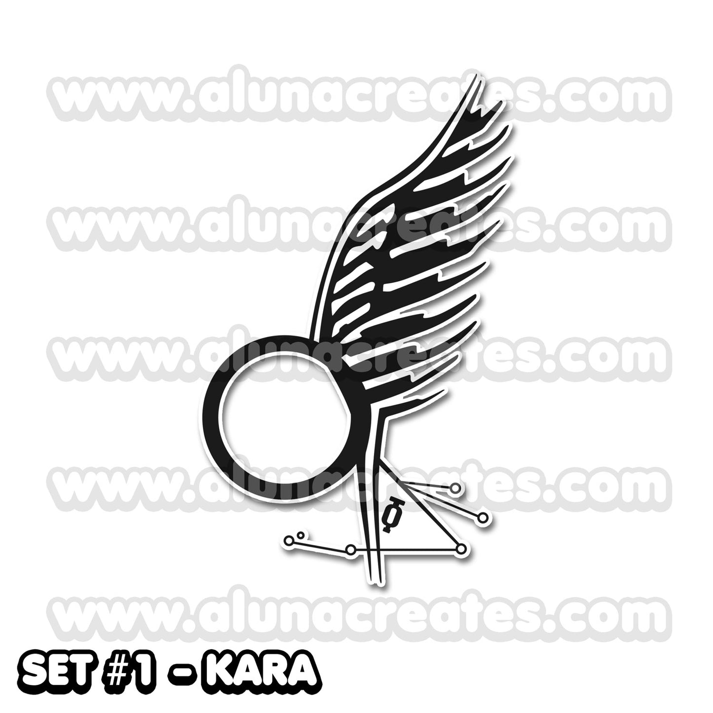 Kara Thrace - Battlestar Galactica | Temporary Tattoo | FULL SIZE - AlunaCreates