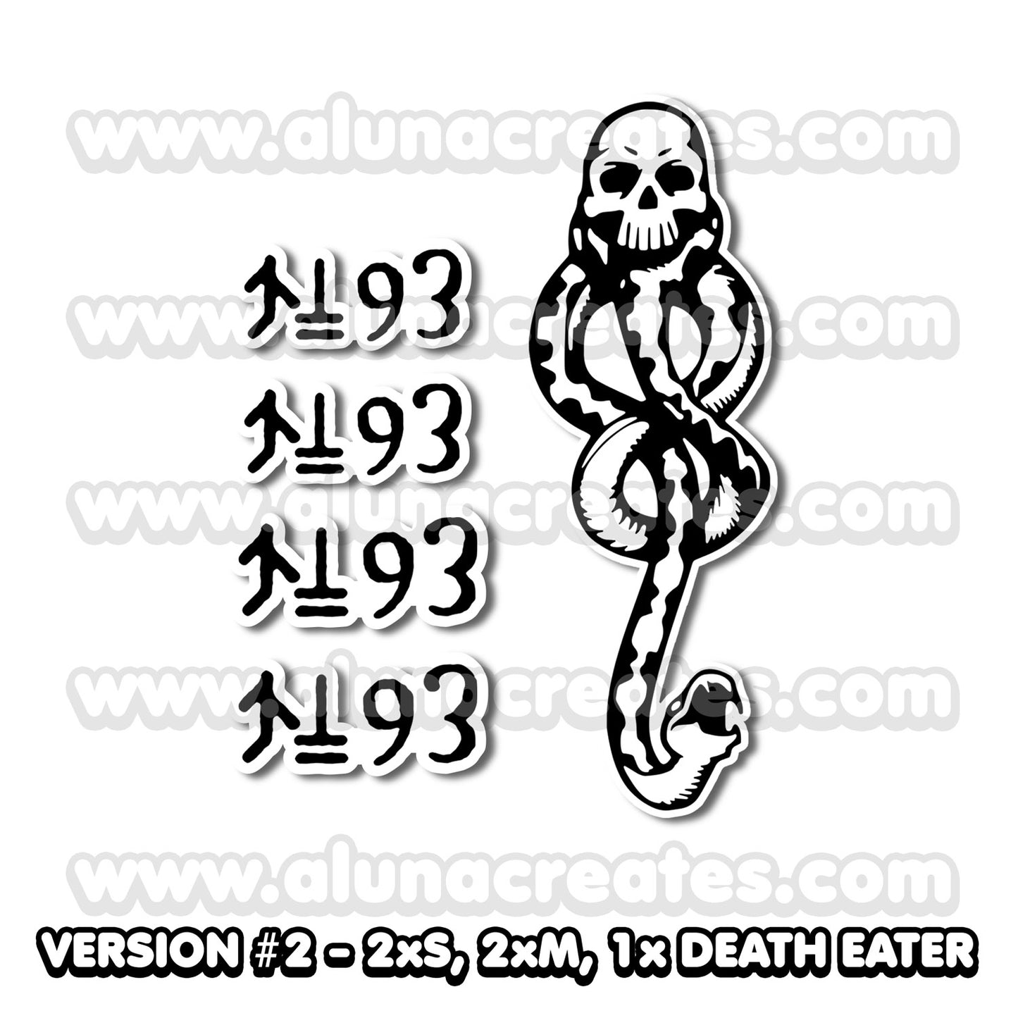 Bellatrix Lestrange - Harry Potter | Temporary Tattoos | SET OF 4/5 - AlunaCreates