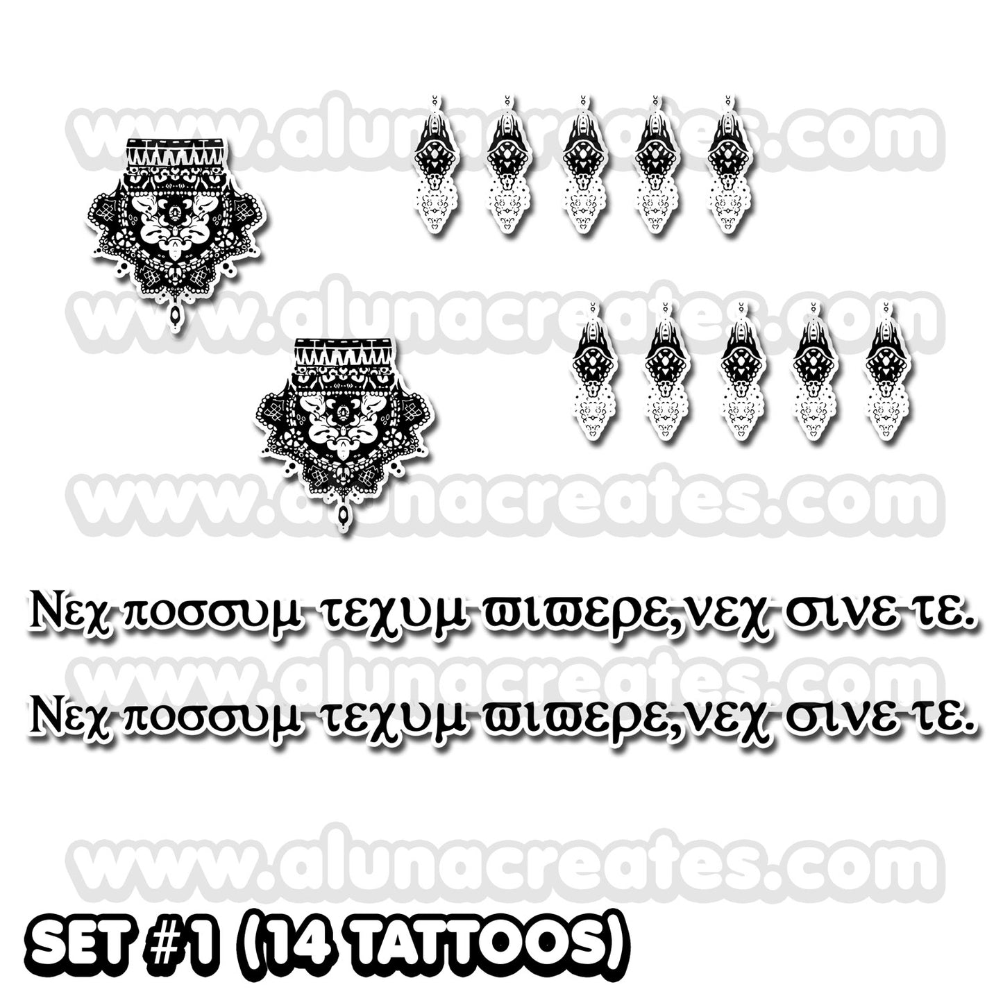 Uta - Tokyo Ghoul | Temporary Tattoos | FULL SET - AlunaCreates