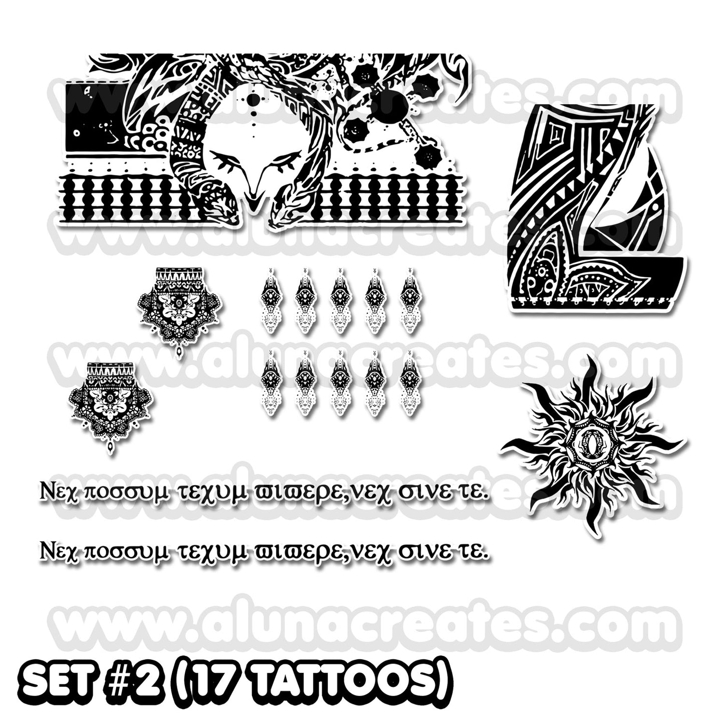 Uta - Tokyo Ghoul | Temporary Tattoos | FULL SET - AlunaCreates