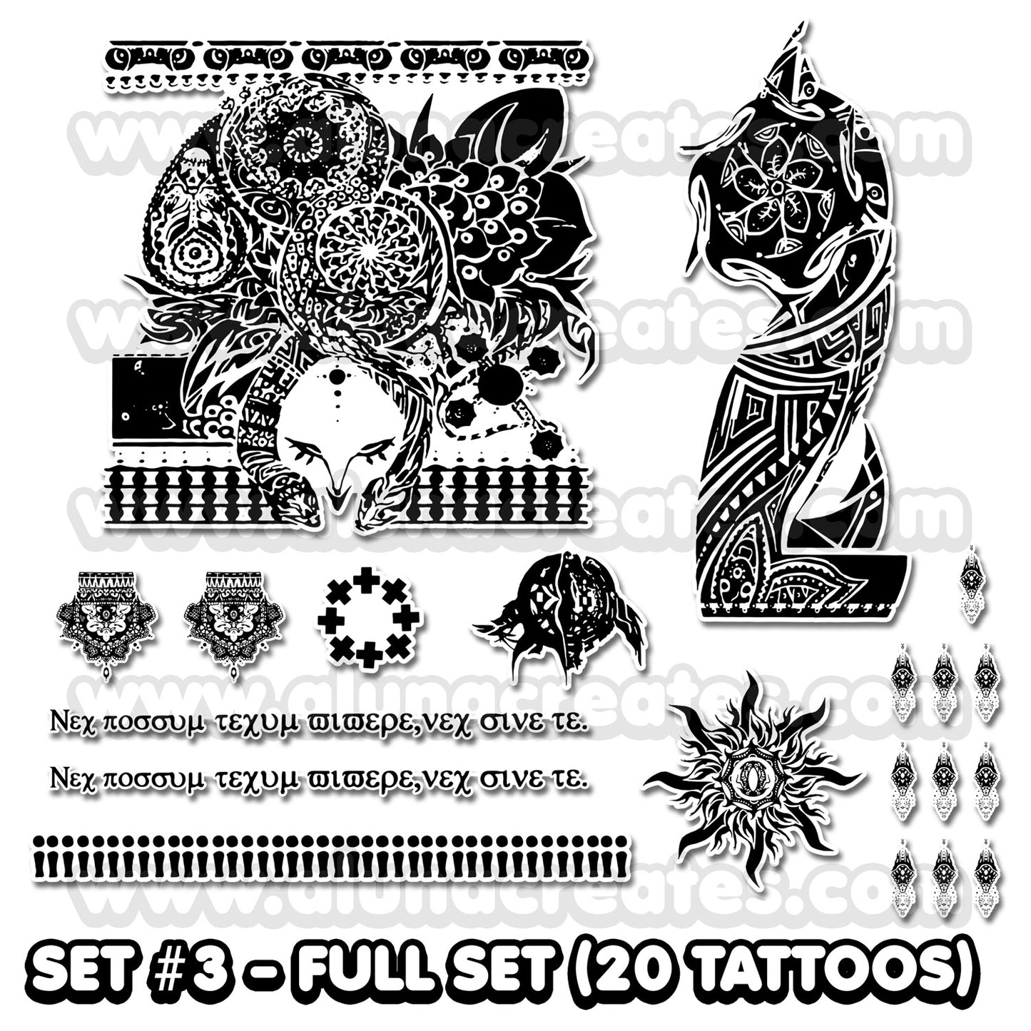 Uta - Tokyo Ghoul | Temporary Tattoos | FULL SET - AlunaCreates