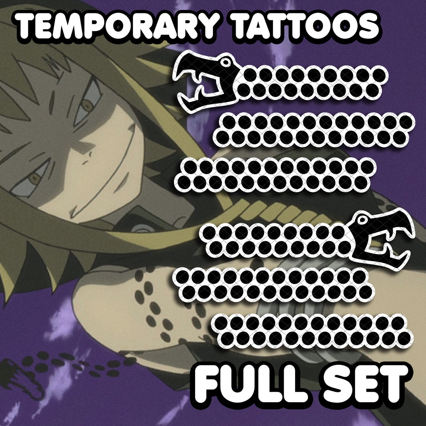 Méduse | Tatouages temporaires | ENSEMBLE COMPLET - AlunaCreates