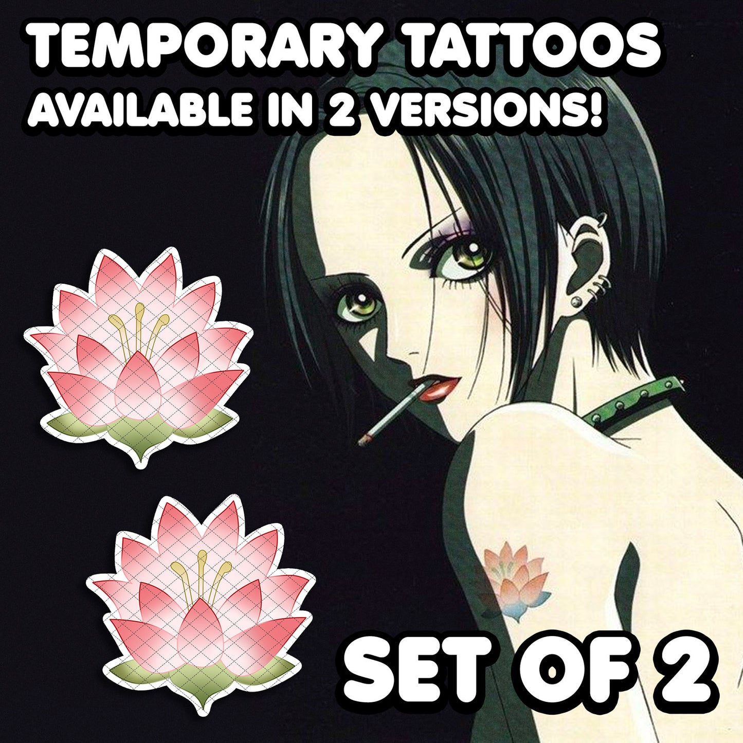 Nana | Tatouages temporaires | LOT DE 2 - AlunaCreates