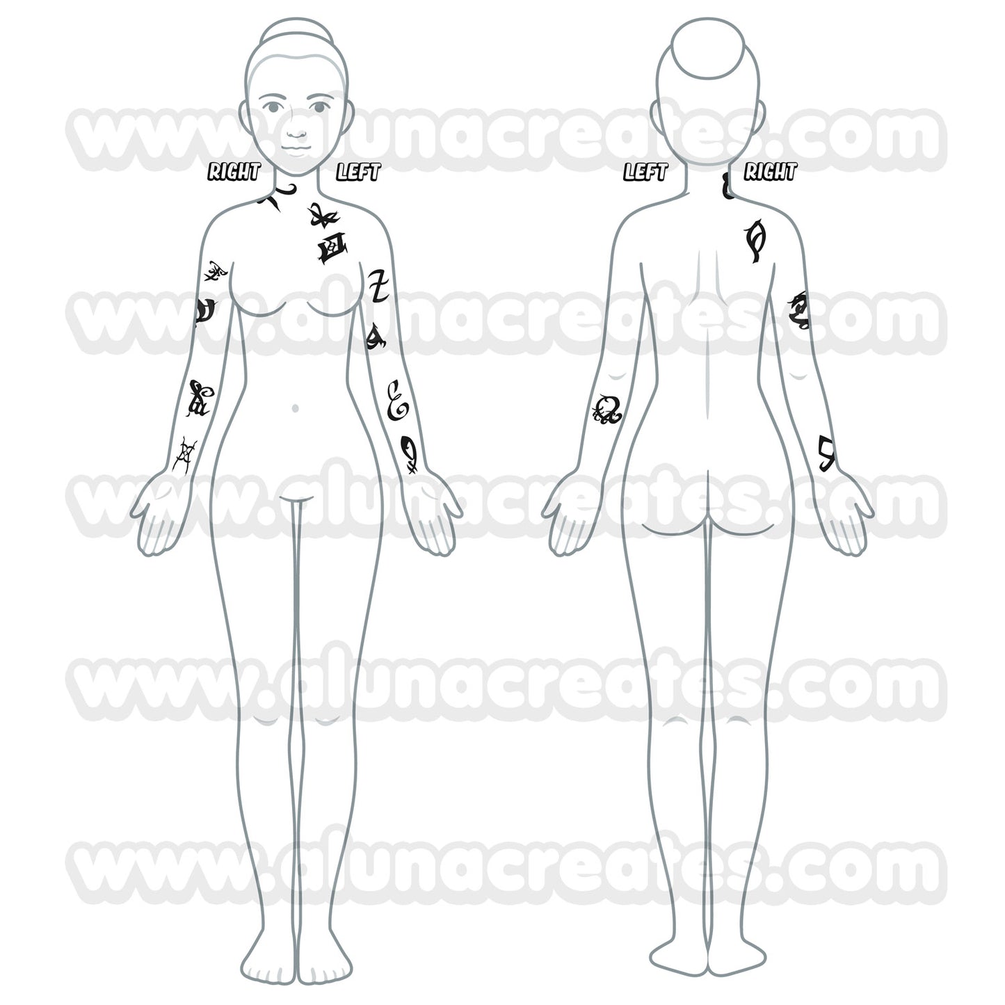 Clary Fray - Shadowhunters | Temporary Tattoos | FULL SET - AlunaCreates