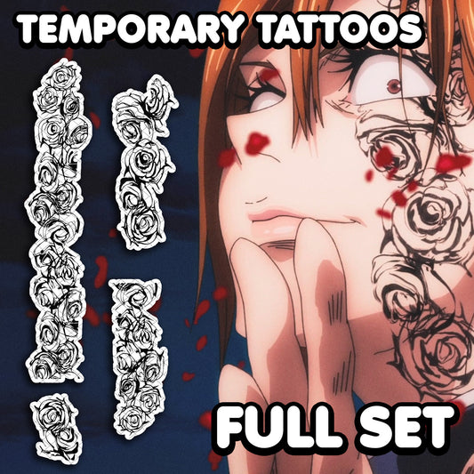 Nobara Kugisaki - Jujutsu Kaisen | Temporary Tattoos | FULL SET - AlunaCreates
