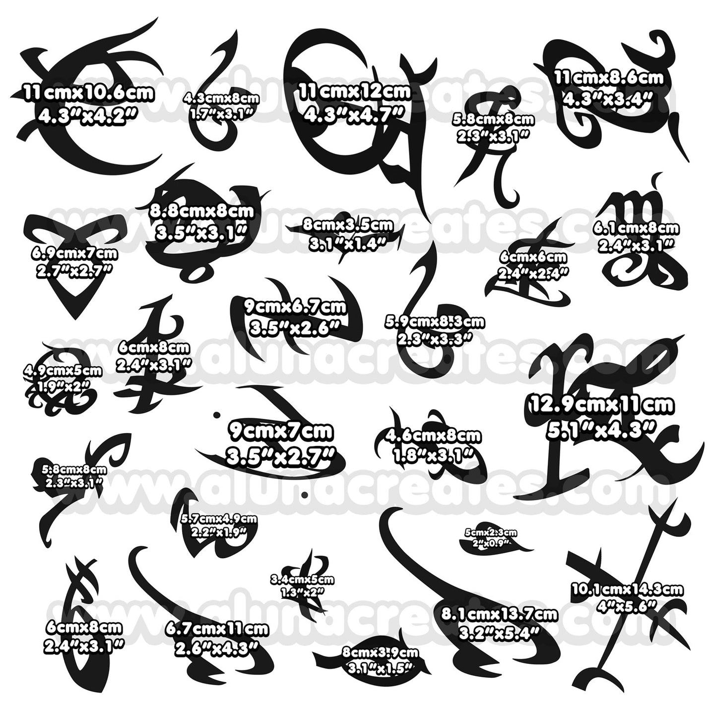 Jace Wayland - Shadowhunters | READY TO PRINT .PDF TATTOOS | FULL SET - AlunaCreates