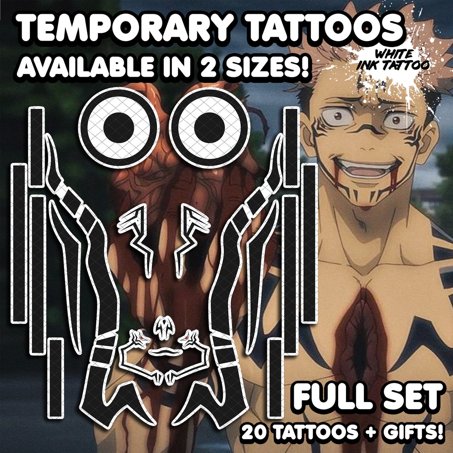 Ryomen Sukuna - Jujutsu Kaisen |. Temporäre Tattoos |