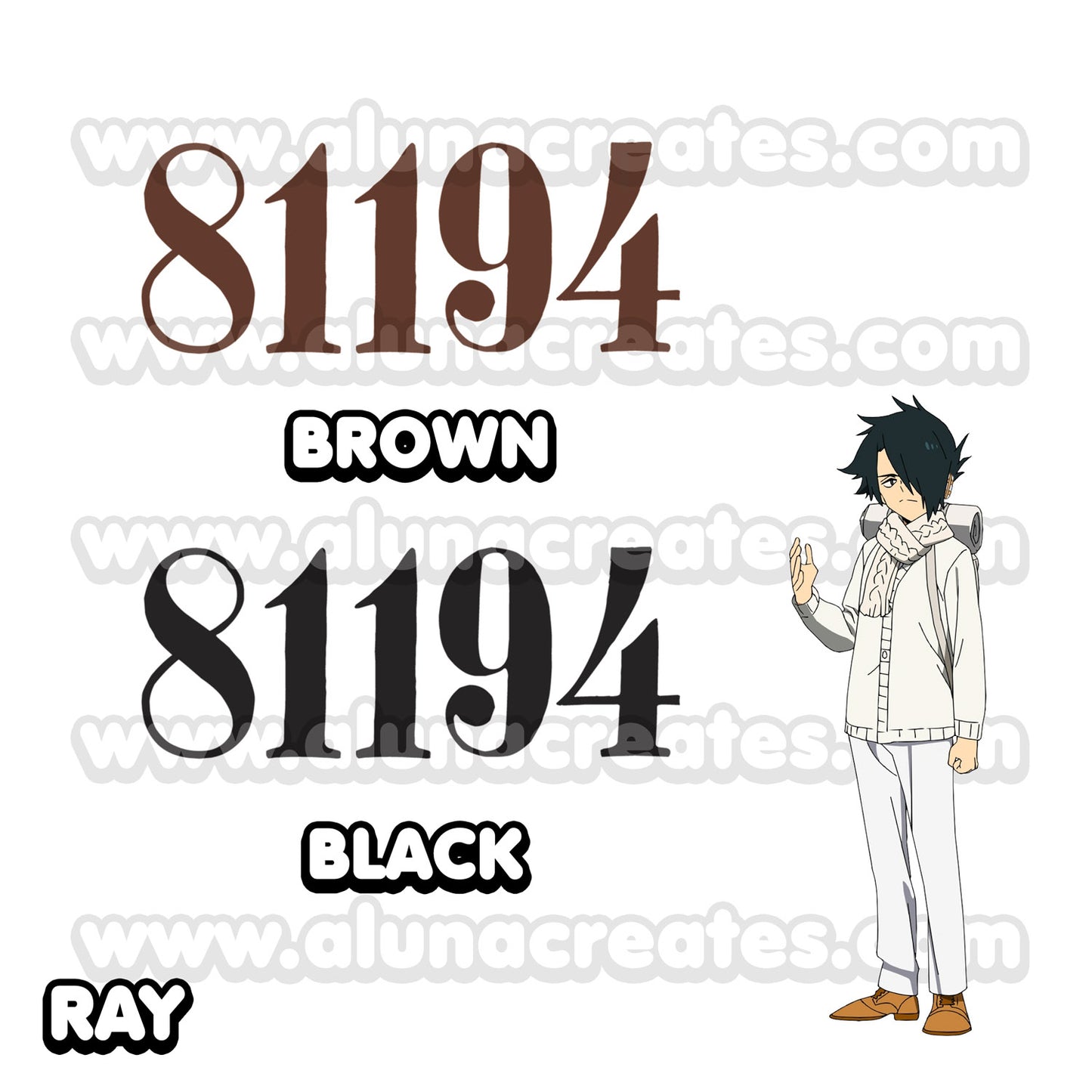 Emma, Norman, Ray - The Promised Neverland | Temporary Tattoo | AlunaCreates