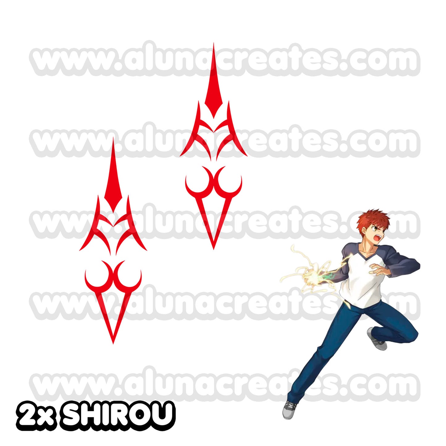 Command Spell - Fate/Stay Night | Temporary Tattoos | SET OF 2 - AlunaCreates