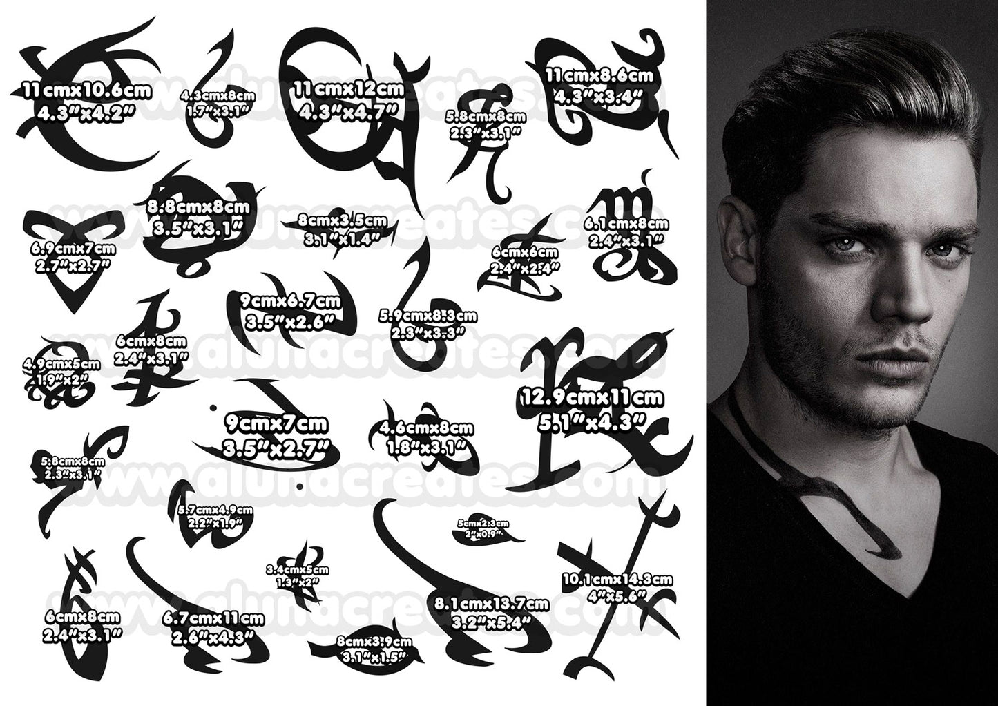 Shadowhunters | Temporary Tattoos | FULL SET - AlunaCreates