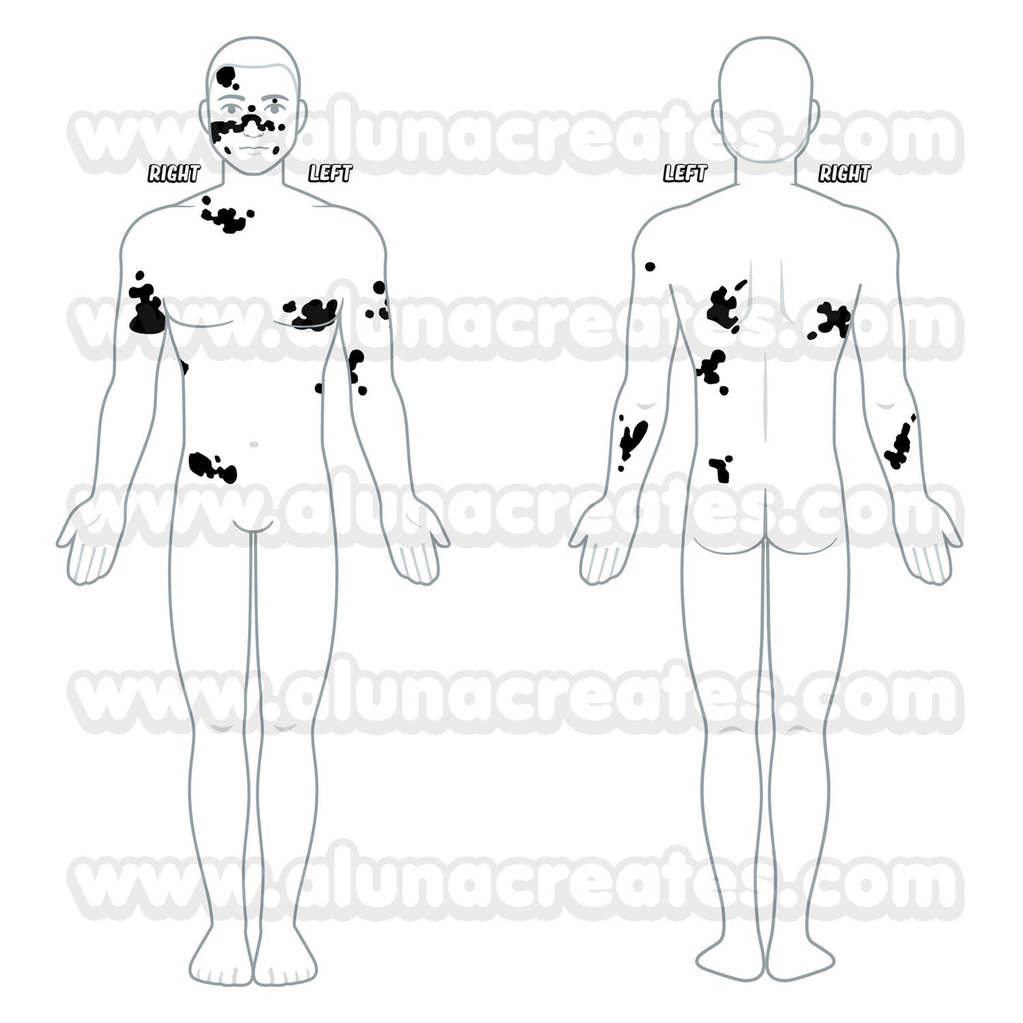 Gyutaro - Demon Slayer | READY TO PRINT .PDF TATTOOS | FULL SET - AlunaCreates