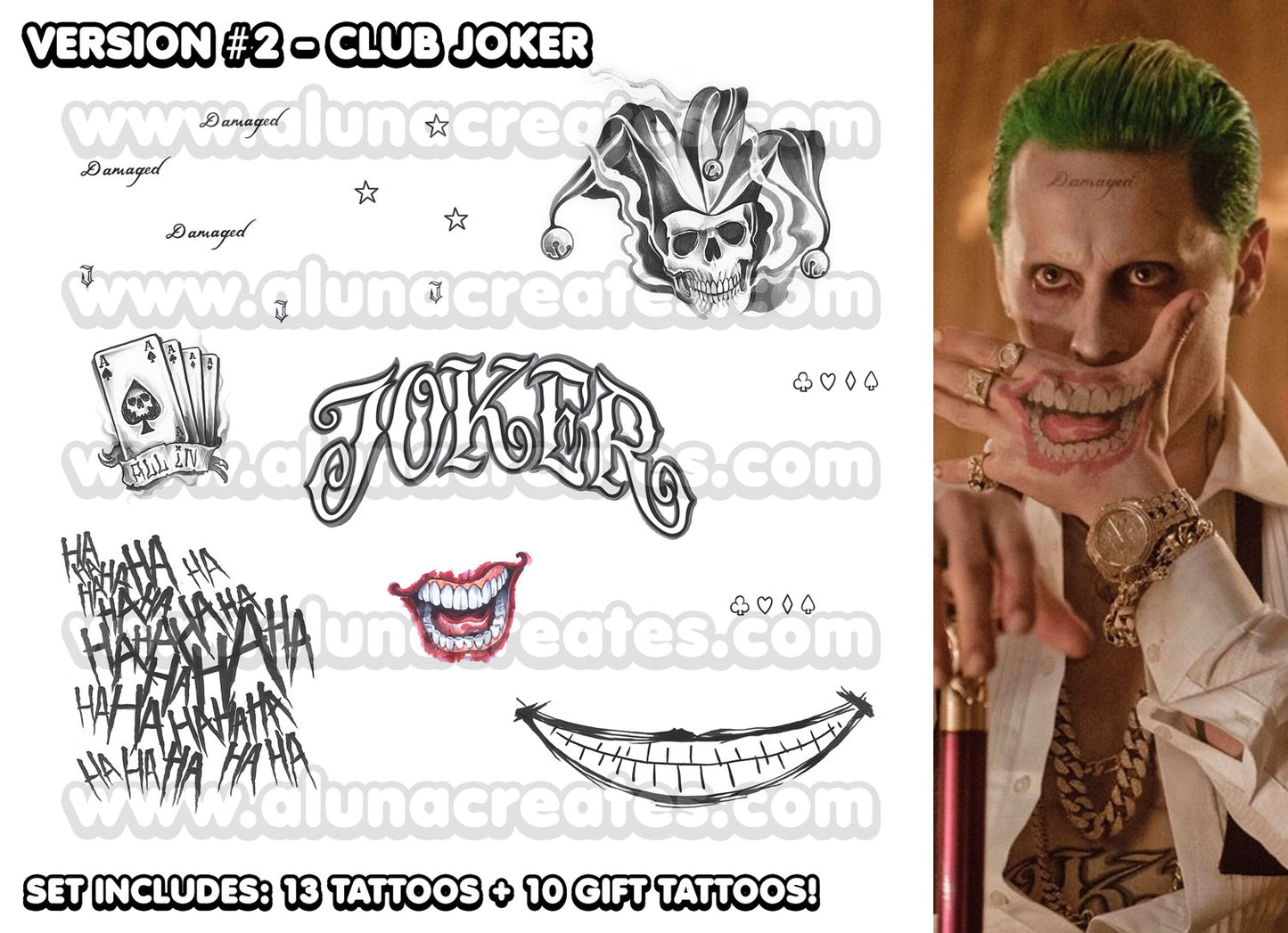 el bromista | Tatuajes Temporales | SET COMPLETO - AlunaCreates