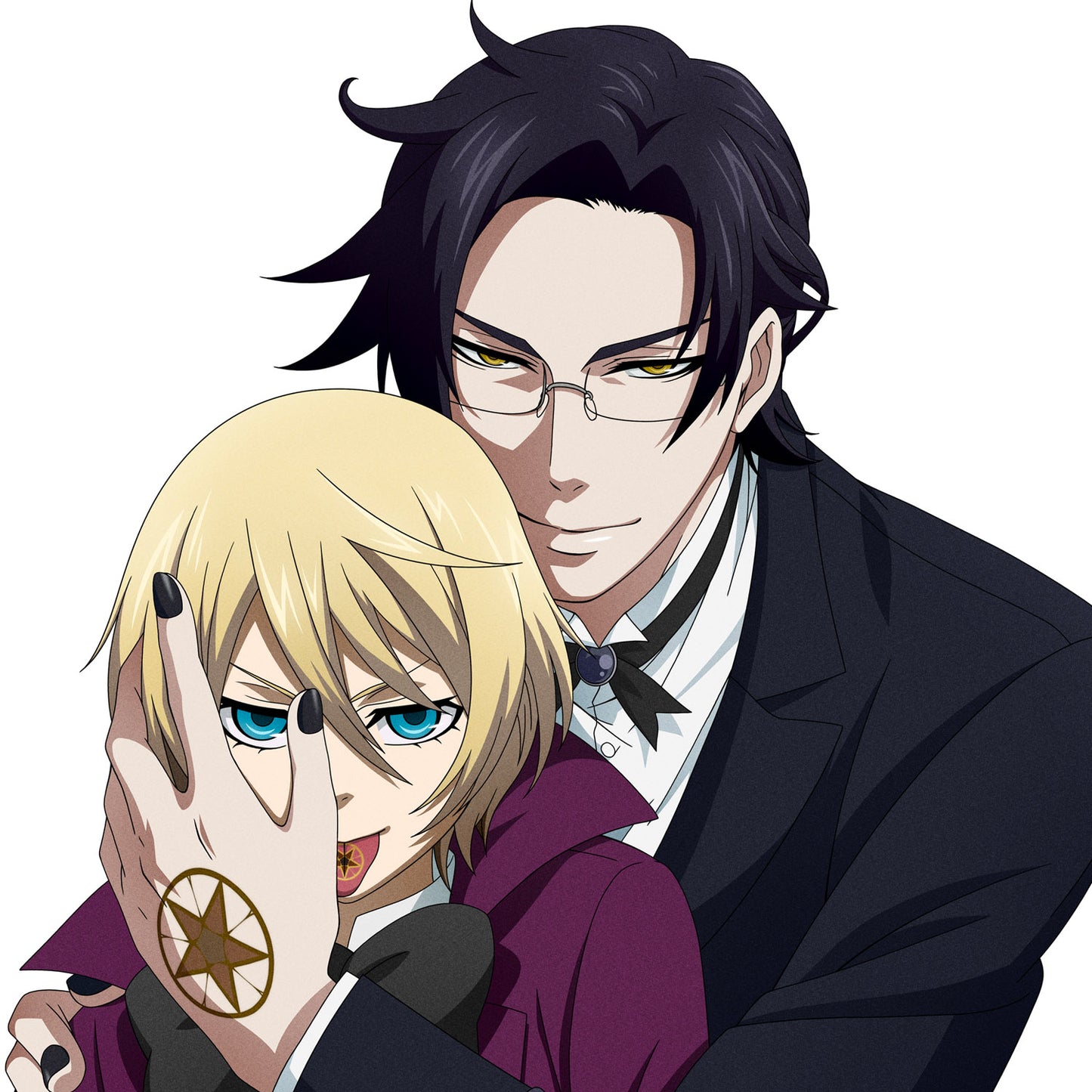 Claude Faustus - Kuroshitsuji | Temporary Tattoos | SET OF 2 - AlunaCreates