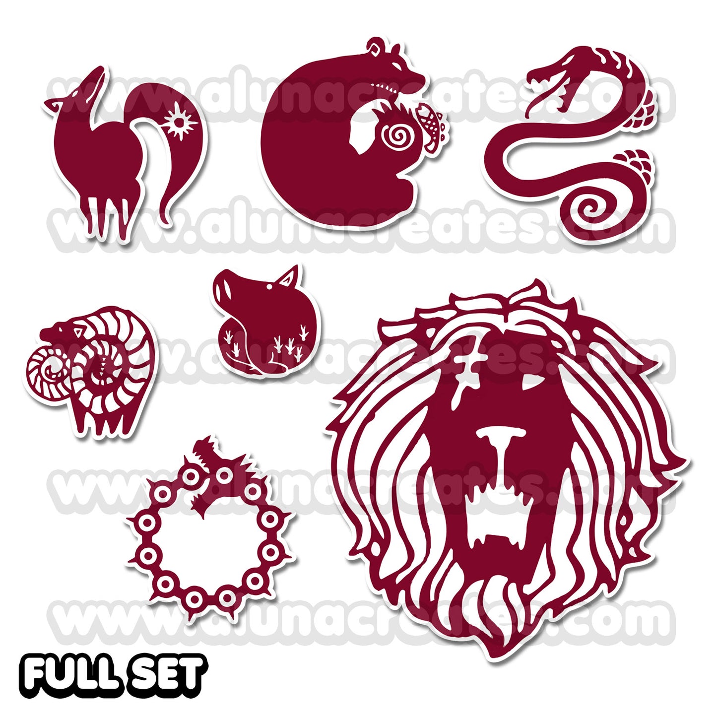 Escanor (Pride) - 7 Deadly Sins | Temporary Tattoos | SET OF 2 - AlunaCreates