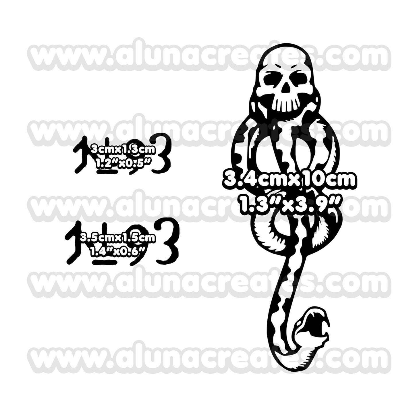 Bellatrix Lestrange - Harry Potter | Temporary Tattoos | SET OF 4/5 - AlunaCreates