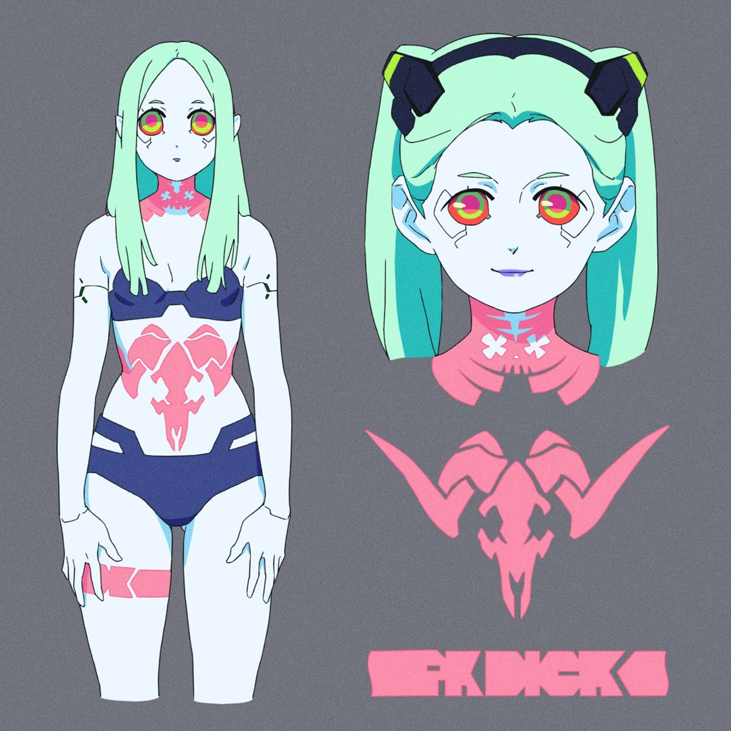 Rebecca - Cyberpunk: Edgerunners | BEREIT ZU DRUCKEN. PDF TATTOOS | VOLLSTÄNDIGES SET - AlunaCreates