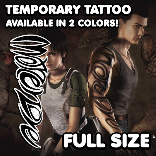 Billy Coen - Resident Evil 0 | Temporary Tattoo | FULL SIZE - AlunaCreates