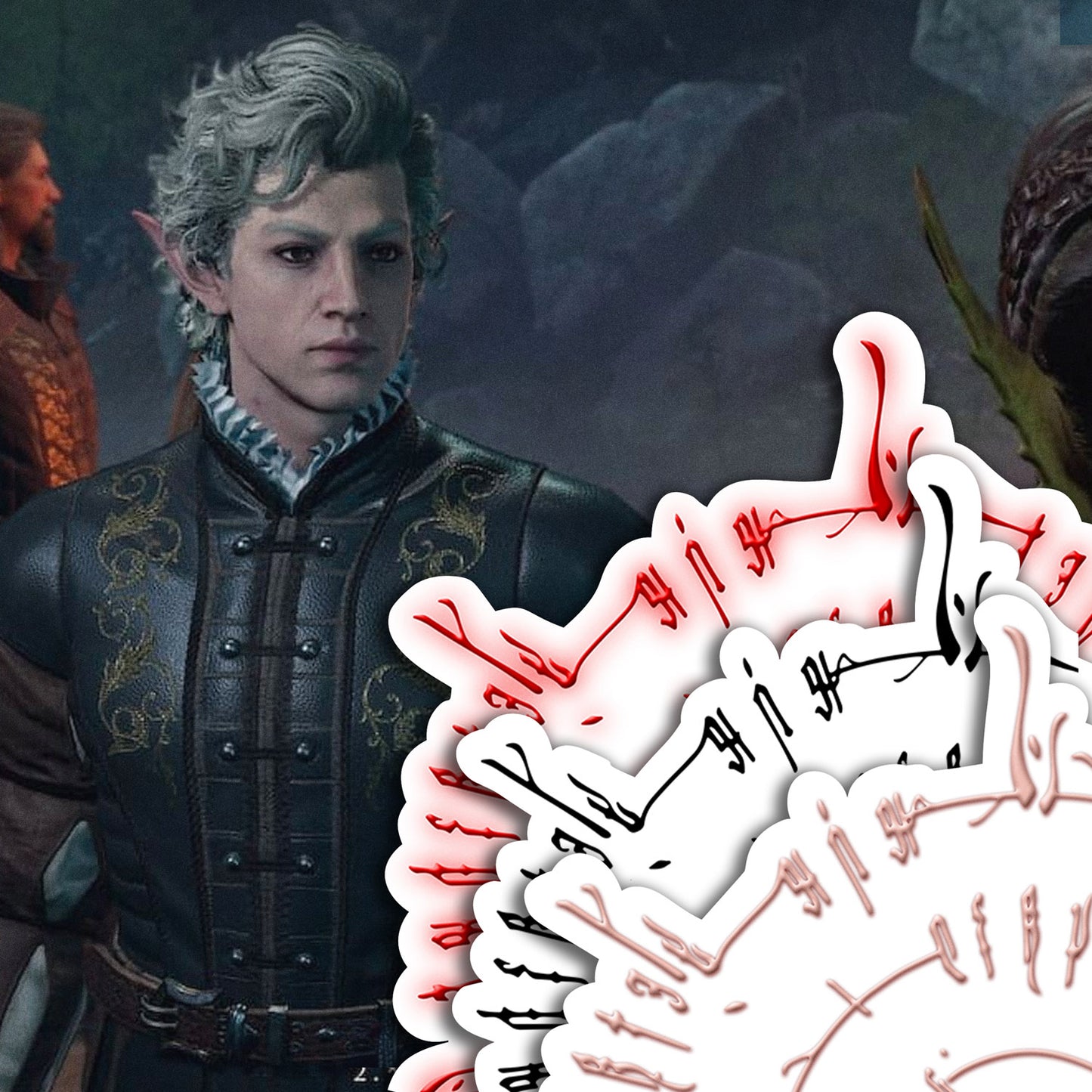 Astarion Ancunin - Baldur's Gate 3 | Temporary Tattoo | FULL SIZE - AlunaCreates