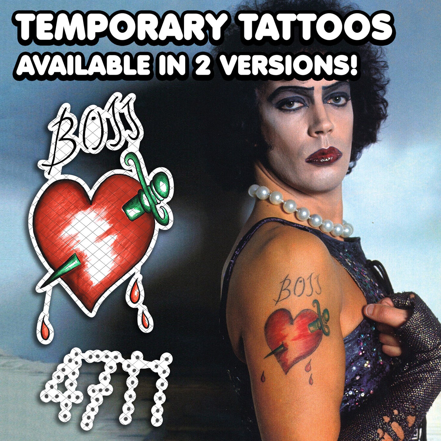 Frank N. Furter | Tatouages temporaires - AlunaCreates