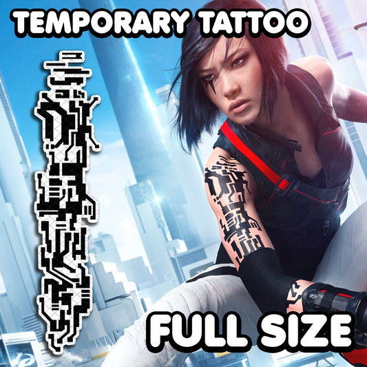 Faith Connors - Mirror's Edge | Temporary Tattoo | FULL SIZE - AlunaCreates