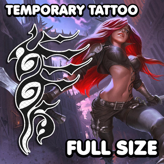 Katarina - League of Legends | Temporary Tattoo | FULL SIZE - AlunaCreates