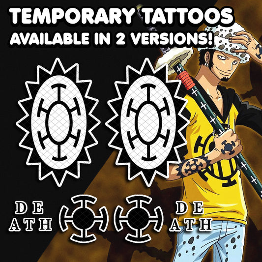 Trafalgar D. Water Law - One Piece | Temporary Tattoos - AlunaCreates