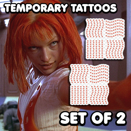 Leeloo - Fifth Element | Temporary Tattoos | SET OF 2 - AlunaCreates