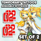 Rin / Len Kagamine - Vocaloid | Temporary Tattoos | SET OF 2 - AlunaCreates