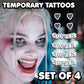 Harley Quinn-Selbstmord kommando | Vorübergehende Tätowierungen | SET OF 4 - AlunaCreates