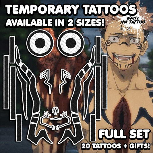 Sukuna | Tatuajes Temporales | SET COMPLETO - AlunaCreates