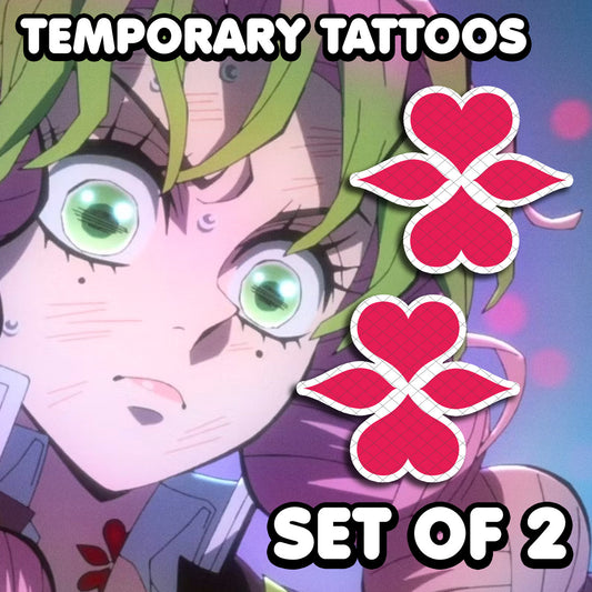 Mitsuri Kanroji - Demon Slayer | Temporary Tattoos | SET OF 2 - AlunaCreates