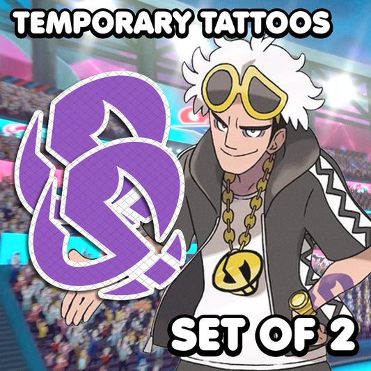 Guzma - Pokemon | Temporary Tattoos | SET OF 2 - AlunaCreates