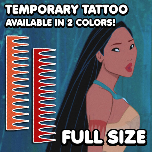 Pocahontas | Temporary Tattoo | FULL SIZE - AlunaCreates