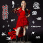 Harley Quinn (rotes Kleid)-Das Selbstmord kommando | Temporäre Tätowierungen | VOLL SET - AlunaCreates