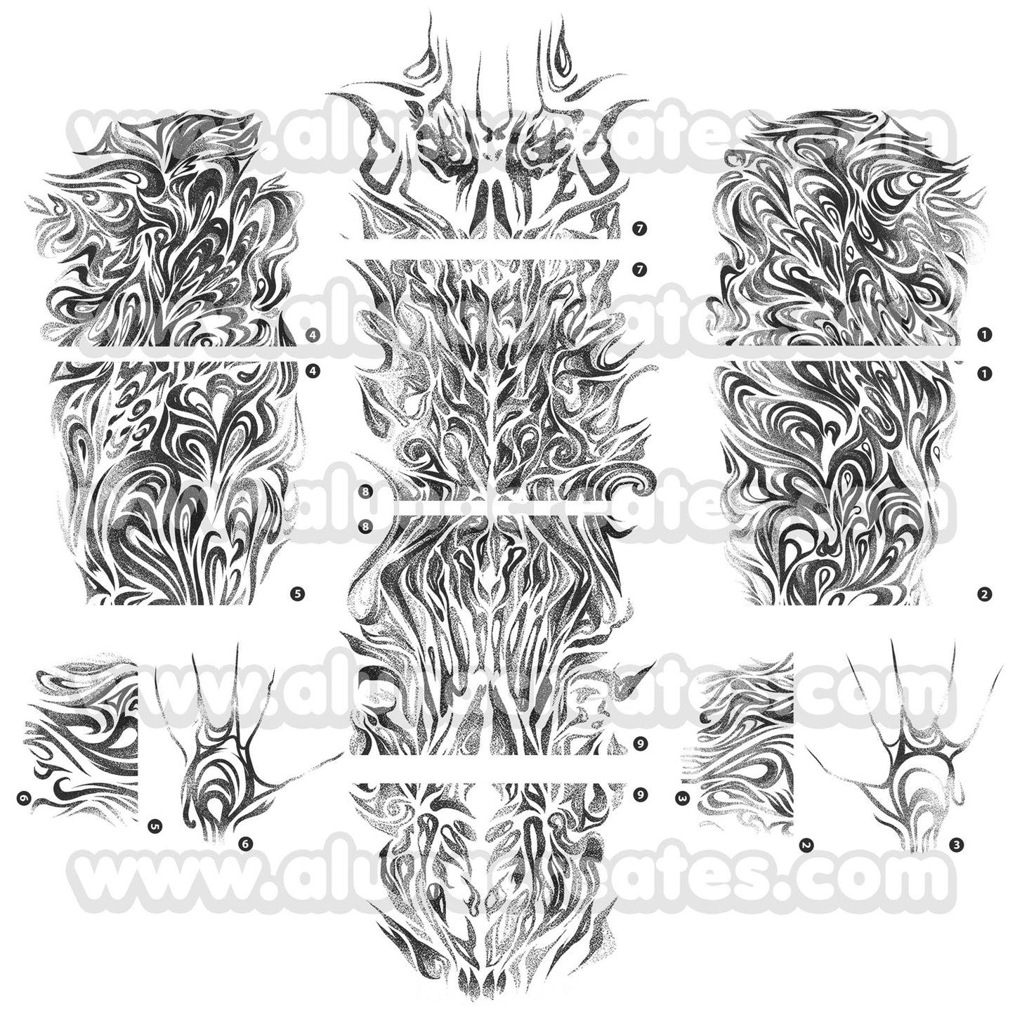V - Devil May Cry 5 | Temporäre Tattoos | VOLLSTÄNDIGE GRÖSSE-AlunaCreates