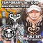 Trafalgar D. Prawo wodne | tymczasowe tatuaże | PEŁNY ZESTAW - AlunaCreates