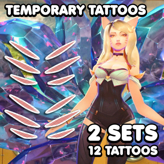 Ahri - K/DA POP/STARS | Temporäre Tattoos | 12 TATTOOS - AlunaCreates