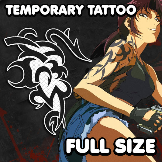 Revy - Black Lagoon | Temporary Tattoo | FULL SIZE - AlunaCreates