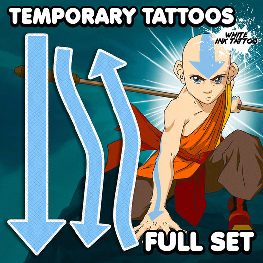 Aang | tymczasowe tatuaże | PEŁNY ZESTAW - AlunaCreates